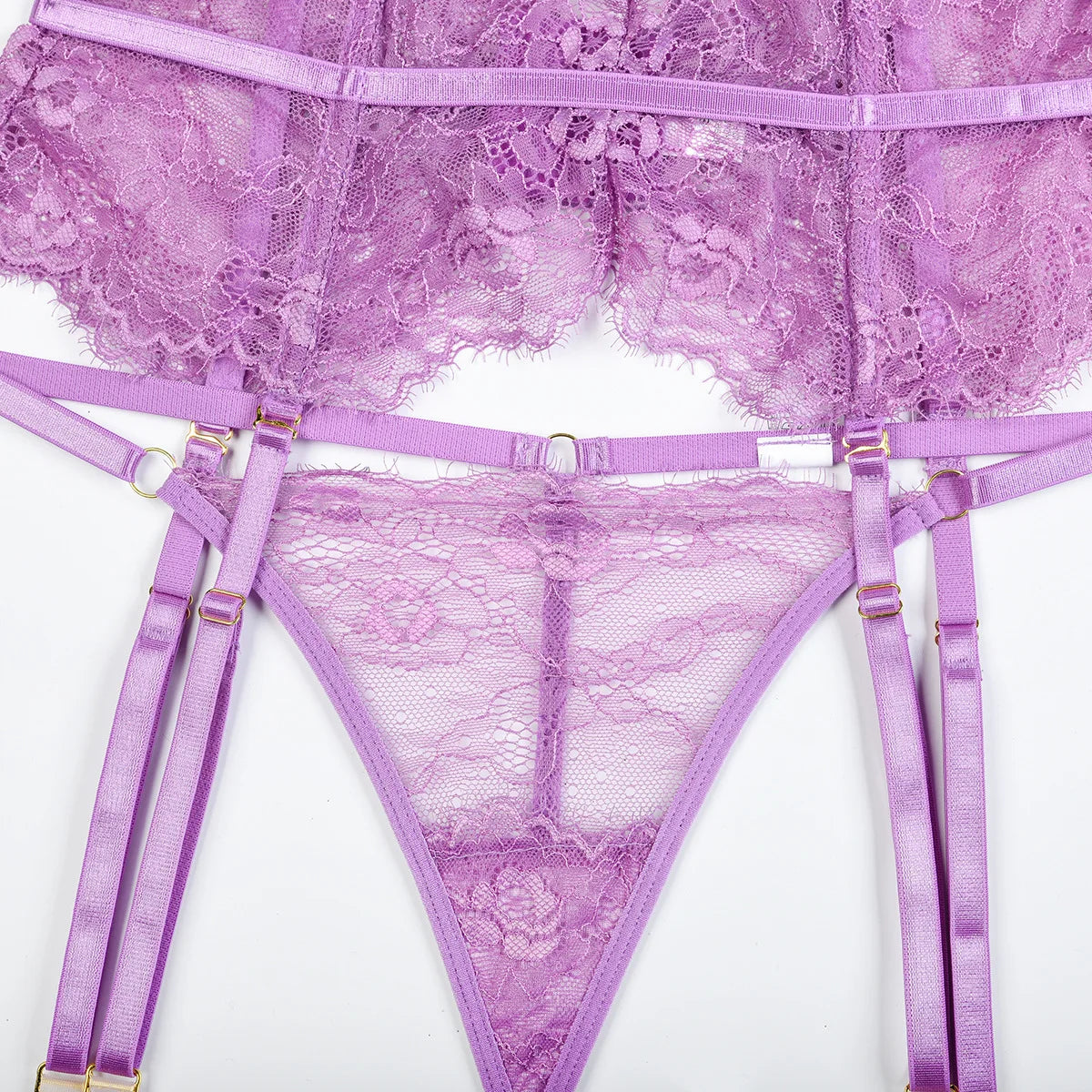 Diccvicc Beautiful Lingerie Eyelash Elegant Transparent Lace Bra Panty Set Floral Embroidery Women Sexy Underwear Exotic Outfit