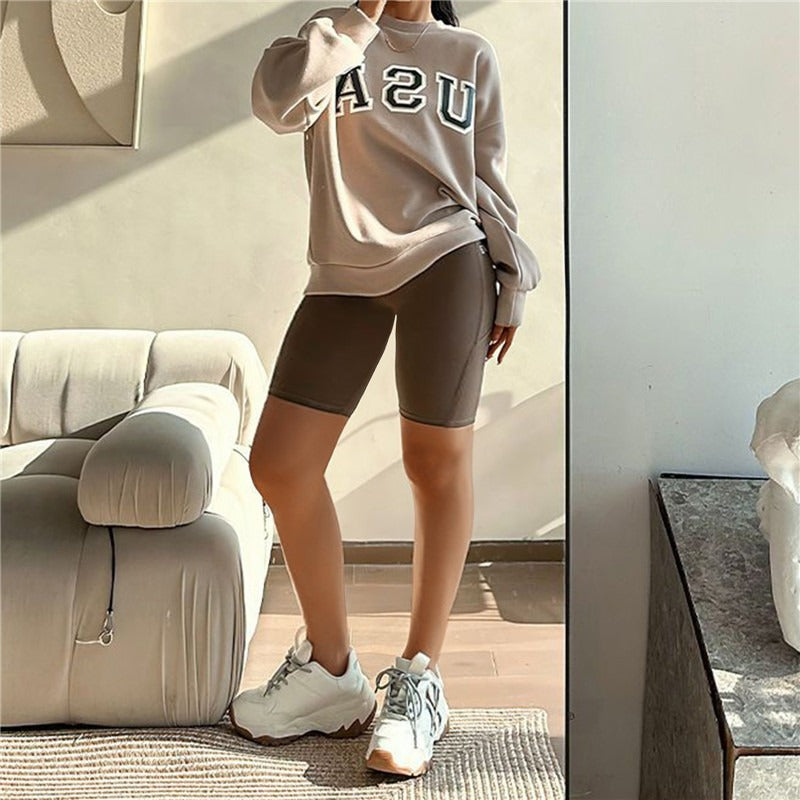 Women Yoga Sports Shorts High Waist Fitness Shorts Casual Streetwear Short Trousers Female Tight Shorts For Ladies Workout Pants