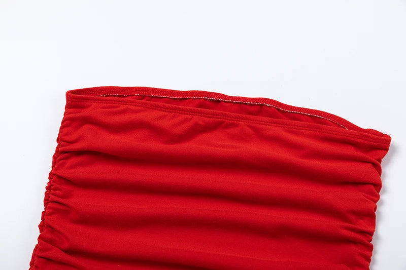 2024 Spring/Summer European and American Fashion Trend Women's New One Shoulder Bra Wrap Hip Slim Fit Irregular Dress