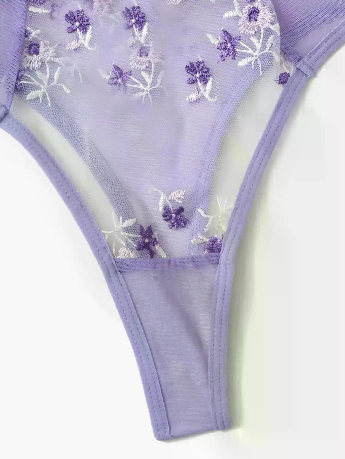 Transperant Lingerie Set Women Mesh Net Sexi Lenceria Sensual Mujer Bra Sets Embroidery Floral Underwired