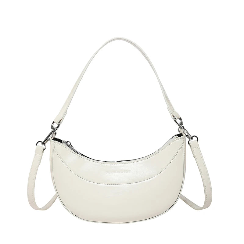 Leather Crossbody Bag for Women Shoulder Bag Clutch Purse with Adjustable Strap Hobo Bag Underarm Purse for Travel Work Shopping