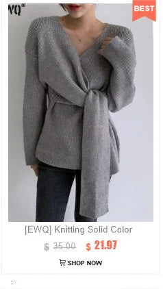 [EWQ] Big Size Long Sleeve Hooded Zipper Decorate Blue Knit Cardigan Women Thick Sweater Jacket 2024 Autumn New Fashion 16O2559