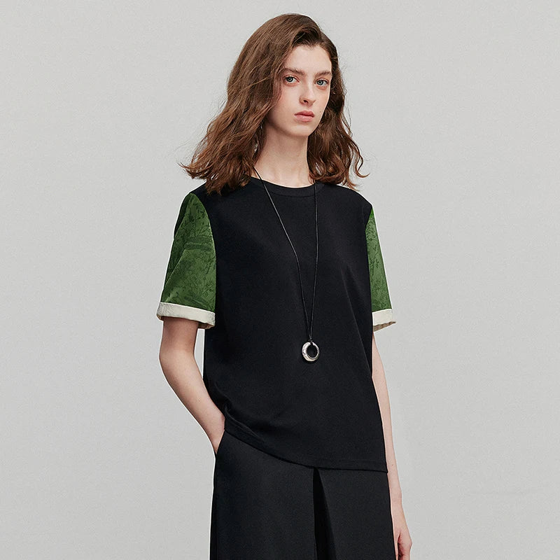 TOYOUTH Women Short Sleeve T shirt 2025 Summer New Casual Tops 8521048