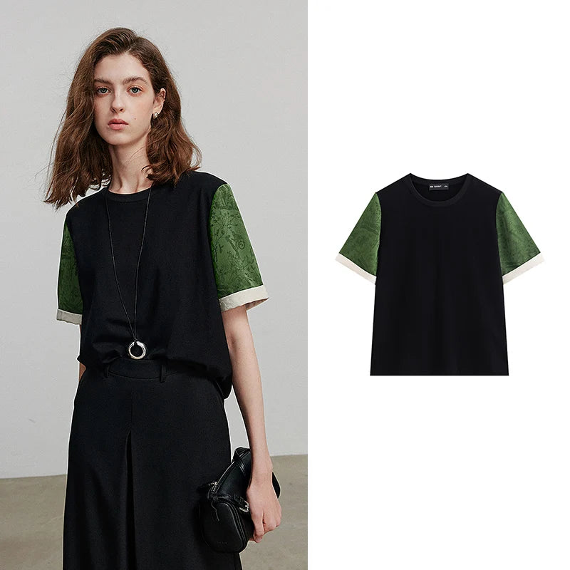 TOYOUTH Women Short Sleeve T shirt 2025 Summer New Casual Tops 8521048