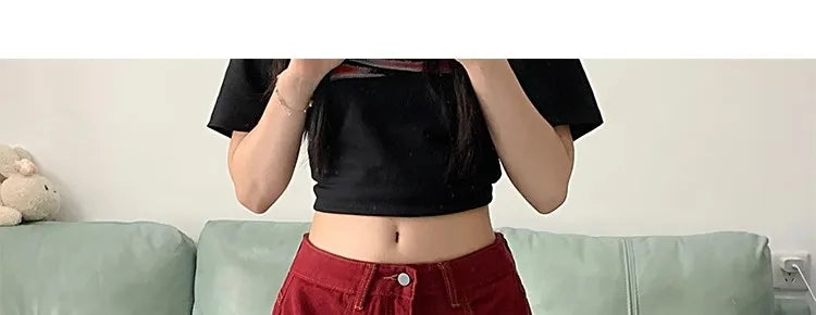 Streetwear Casual Cargo Pants for Women 2025 New Bottoms Straight Trousers Fashion Pockets Korean Pantalon Femme