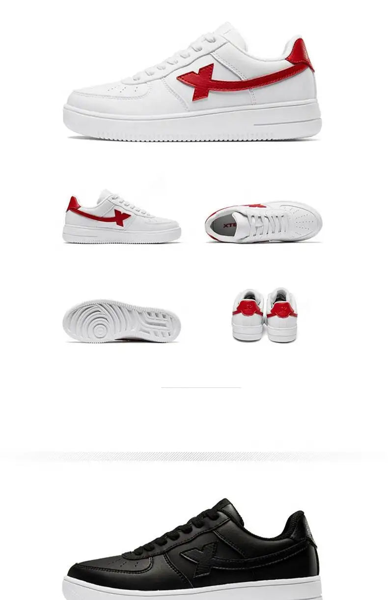 Xtep Men Skateboarding Shoes Non-Slip Casual White Couple Skate Sneakers Male Female Luxury Brand Shoes 881219319851