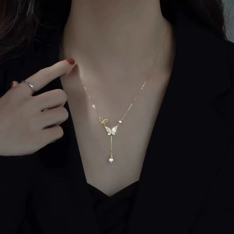 New Fashion Trend Unique Design Delicate Zircon Cross Pendant Necklace for Men and Women Couples Jewelry Party Premium Gifts