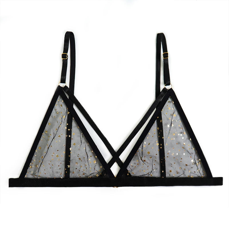 LEECHEE Transparent Sexy Lingerie Set Lace Sexy For Women Gauze Underwear Sexy Bra And Panty Set Erotic Ladies Underwear Set