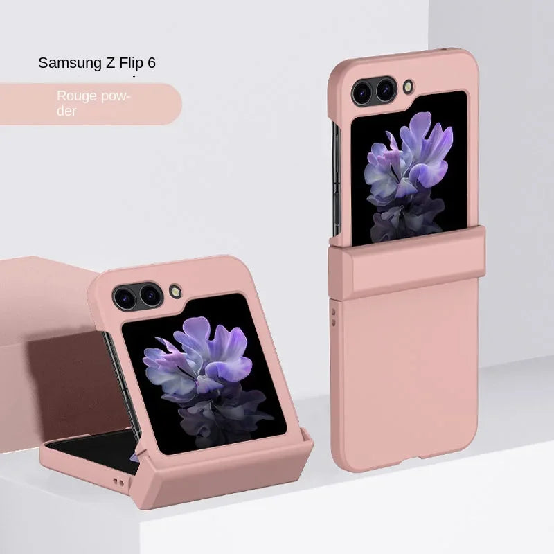 Skin Feel Hard Shell Phone Case for Samsung Galaxy Z Flip 6 5 4 3  Flip6 Flip5 Flip4 Flip3 5G Hinge Protection Shockproof Cover