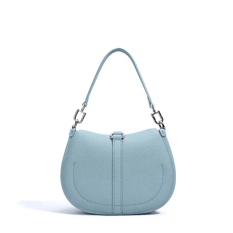 Bag women's 2025 new high-end leather crescent bag women's diagonal cross-border cowhide commuter one-shoulder underarm bag