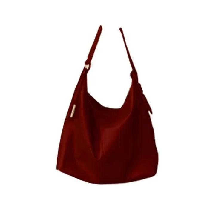 Vintage Large Capacity Bride's Underarm Bag Women's Chinese Style Commuter Single Shoulder Bag High-End FeelSimpleVersatile