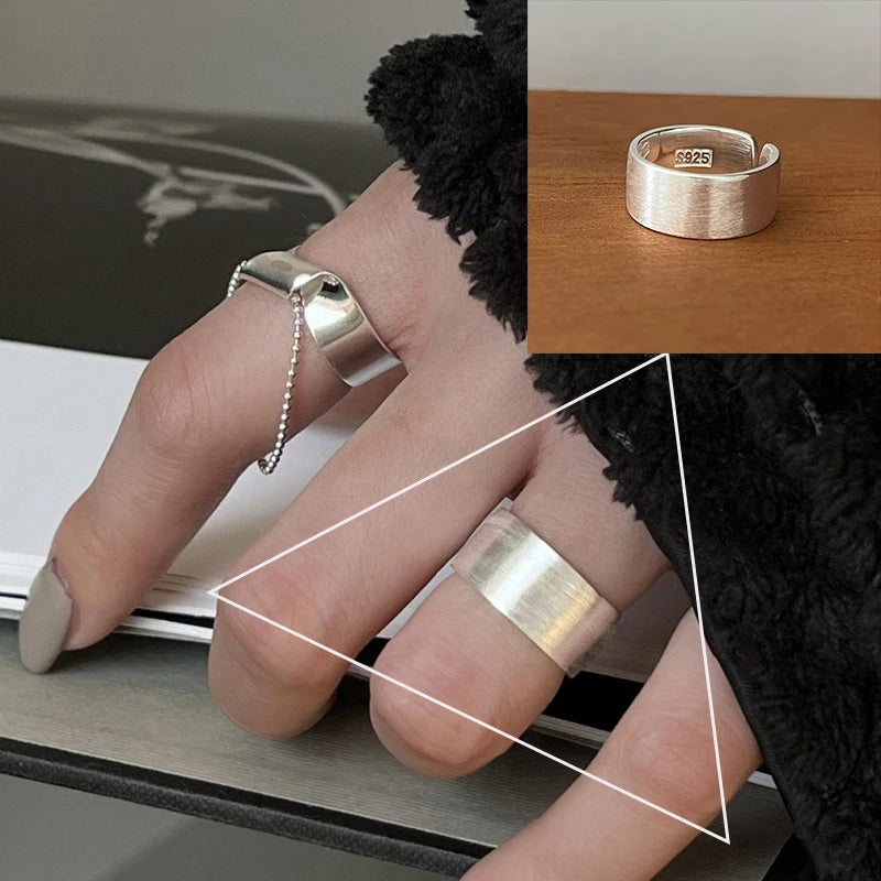 VENTFILLE 925 Sterling Silver Irregular Ring for Women Geometry Versatile Minimalism  Accessories Jewelry Gift Dropshipping