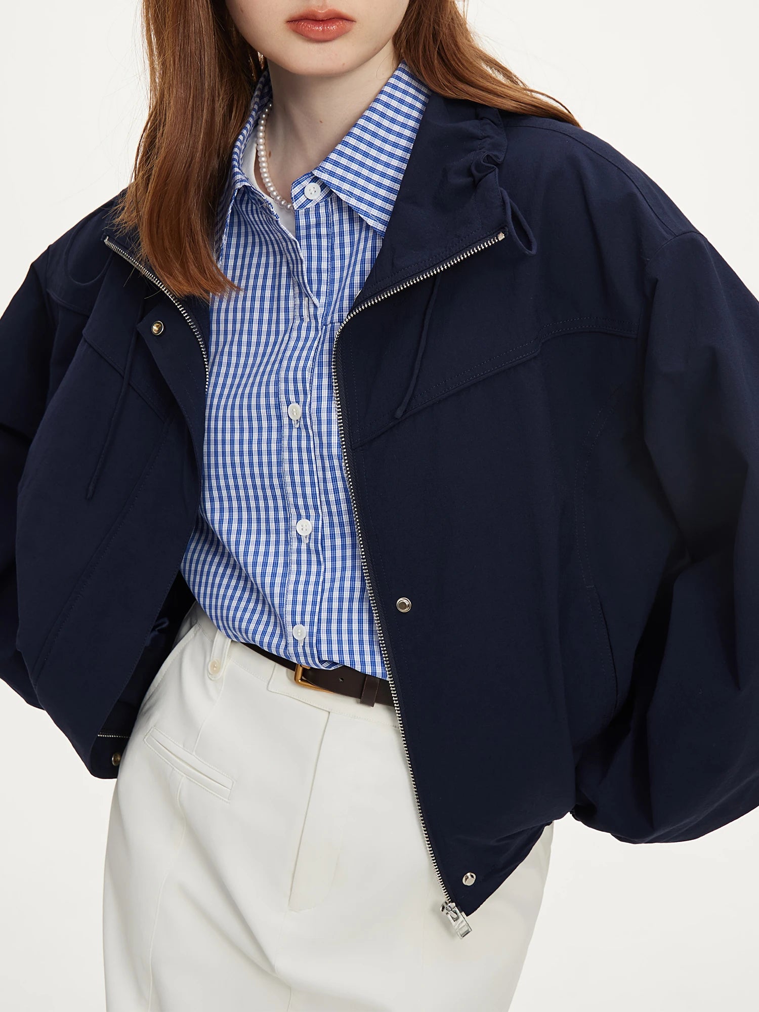 FSLE Autumn Outdoor Chic Jacket For Women Cleanfit 2024 Fall New All-Match Female Fashion Casual Coat 24FS13075