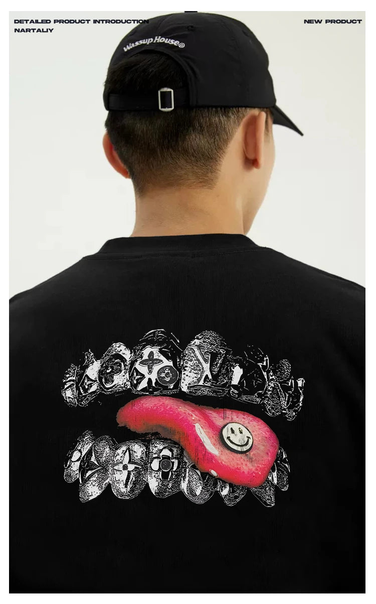 Men's and women's Short-Sleeved T-shirts Funny Abstract Pattern T-shirts 100%Cotton Streetwear Casual Fashion Oversized T-shirts