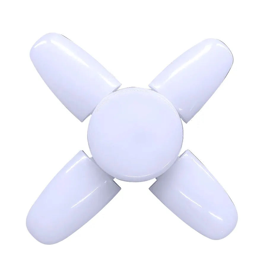 E27 Foldable Fan Shape LED Bulb Lamp  220V 110V 40 LEDs Light Bulbs For Home Ceiling Lamp Warehouse Garage  White Light 6500