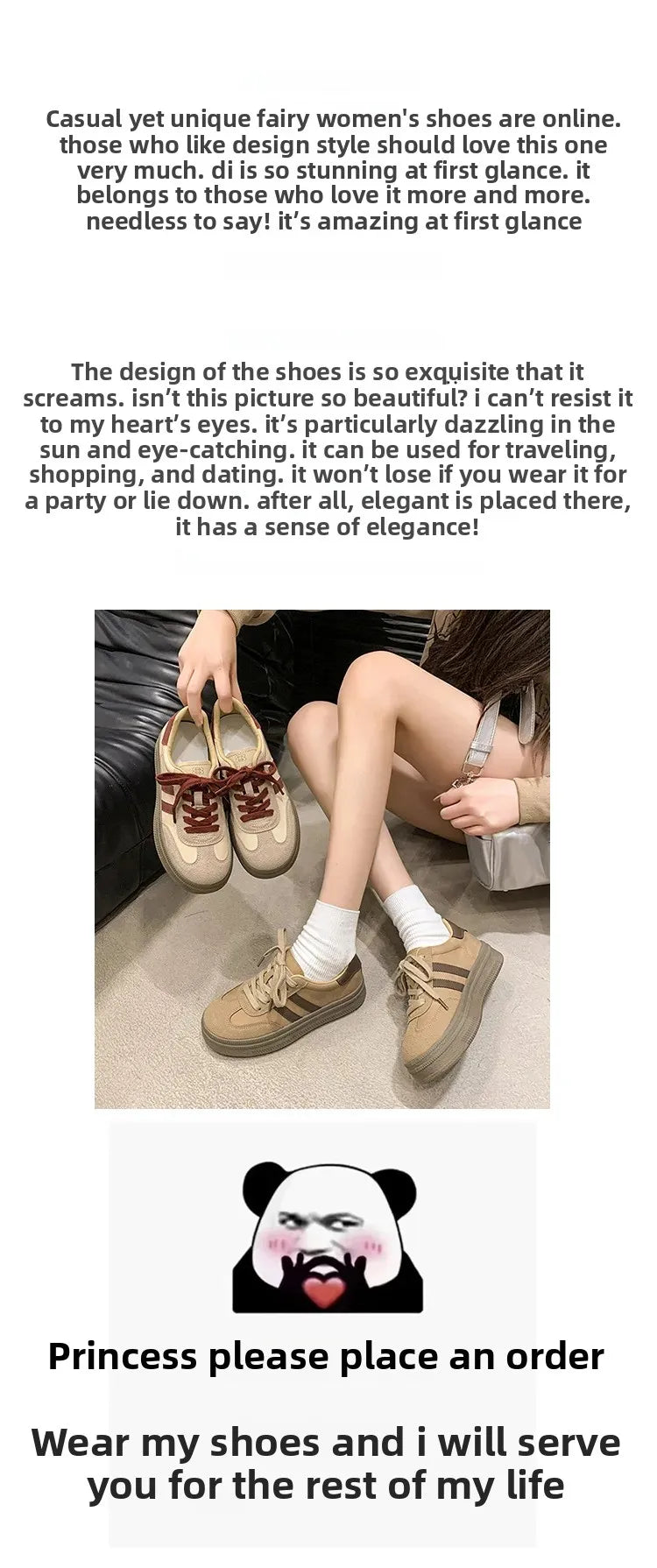 Women's Casual Sports Shoes Spring New Style Versatile Lightweight Lace-Up Mesh Thick Bottom Foot-Extending Dad Sneakers