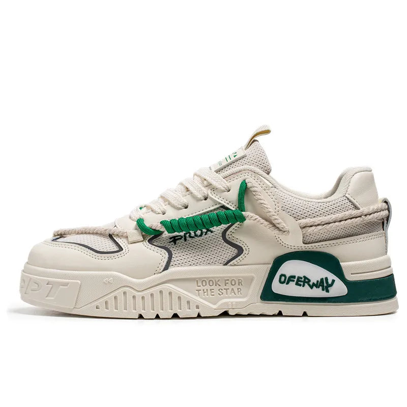 2025 New Summer Men's Shoes Original Casual Flat Shoes Sport Thick Bottom Increased Height Bread Trendy Shoes Skateboard sneaker