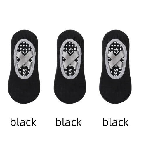 1/ 3Pair Professional Women Yoga Sock Silicone Anti-slip Ballet Pilates Socks Women Backless Breathable Bandage Yoga Sport Socks