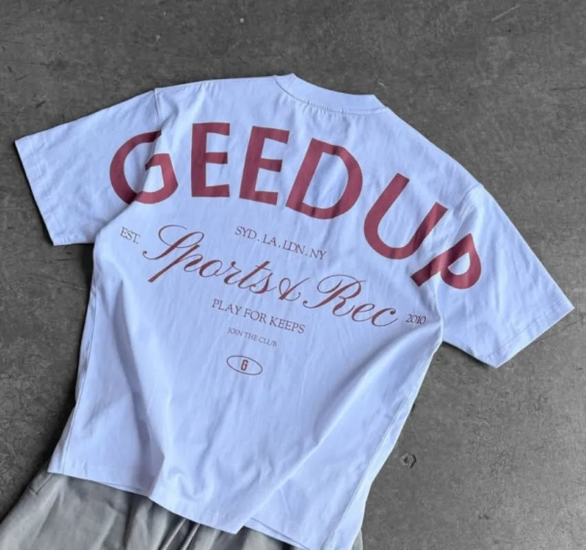 American Hip-hop Harajuku Trendy Brand Oversized Cotton Round Neck T-shirt Men Y2k Casual High Street Loose Sports Shorts Women