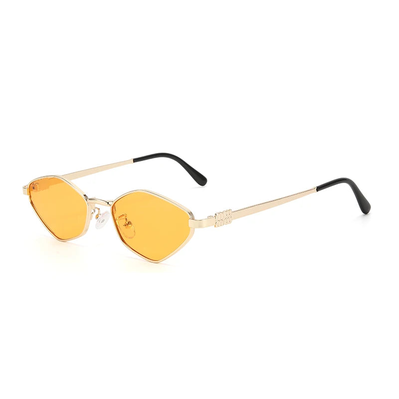 Women Metal Sunglasses Men 2025 Brand Fashion Vintage Hexagonal Ladies Sun Glasses Shades Unique Metal Frame Punk Eyewea