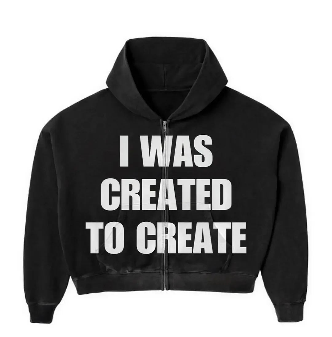 2025 Trendy Hip-hop Street Trend Brand Clothing Punk Style Letter Print Zipper Hoodie Men Pink Casual Retro Oversized Sweatshirt