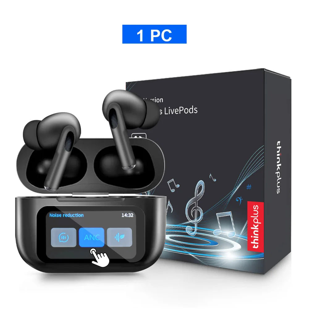 Original Thinkplus Wireless Bluetooth Earphones ANC Noise Reduction Earbuds HD Mic Call Gamer Headsets LED Touch Screen Control