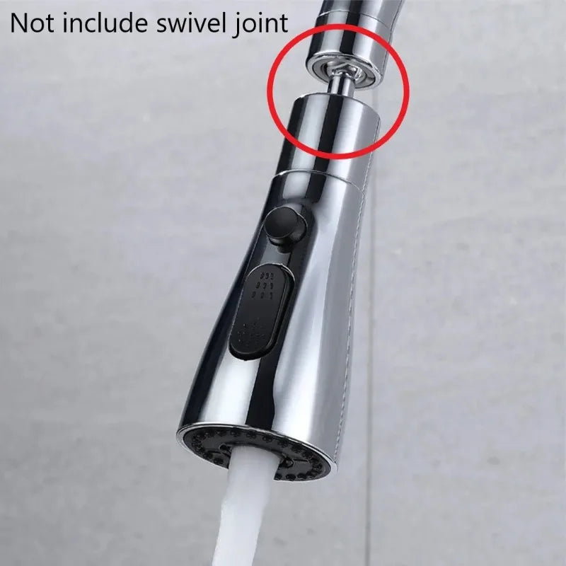 Kitchen Pull Out Faucet Sprayer Nozzle 3 Modes ABS Water Saving Bathroom Basin Sink Shower Spray Head For 1/2" Connection