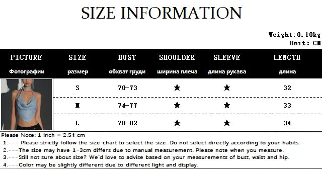 Xeemilo Y2K Shinny Backless Tank Top Sexy Deep V-neck Bandage Halter Crop Tops Aesthetic Irregular Shape Skinny Slim Women Camis