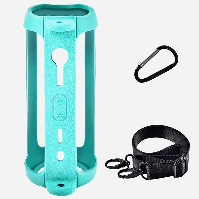 ZOPRORE Silicone Sling Speaker Case Cover for JBL Flip 6 Portable Soft Protective Case for JBL Flip6 Wireless Bluetooth Speaker