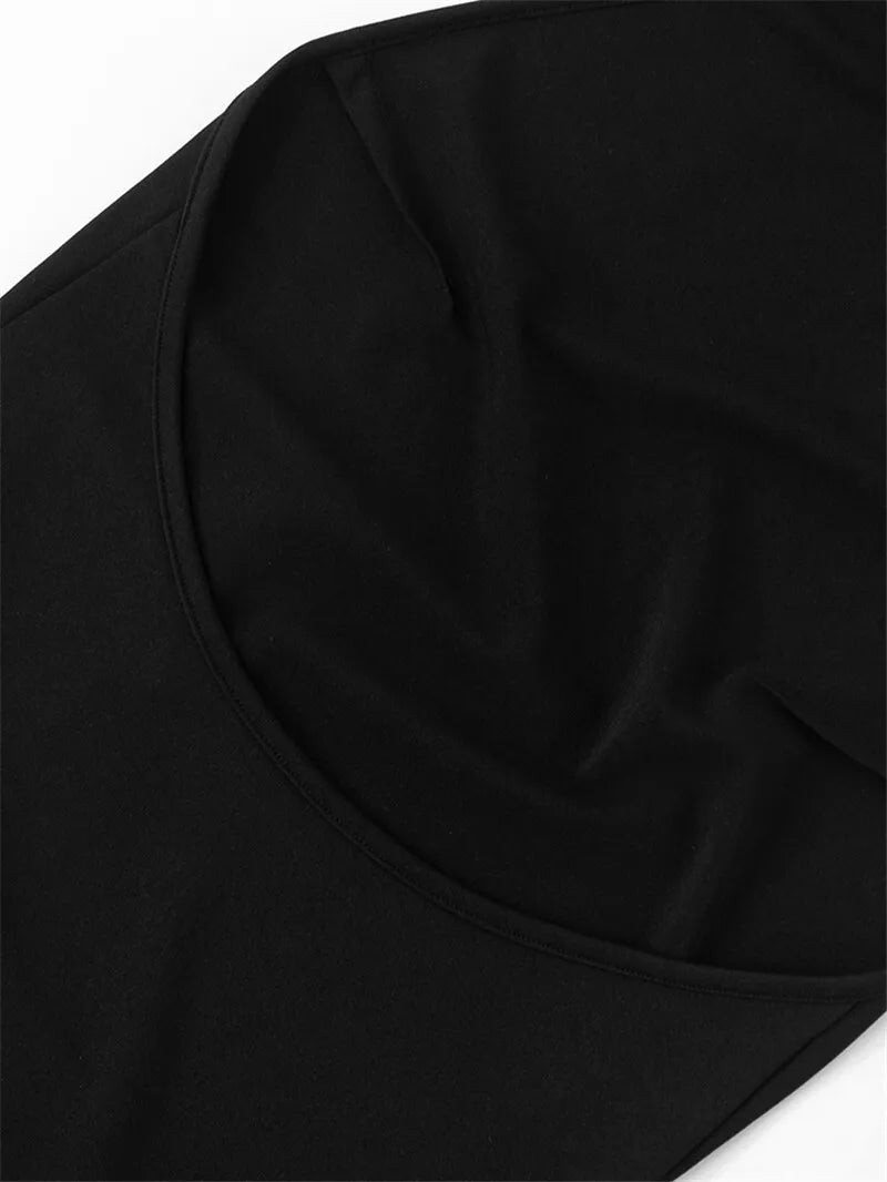 Mozision Patchwork Halter Backless Sexy Midi Dress Women Gown Elegant Fashion Contrast Color Sleeveless Pleated Long Dress