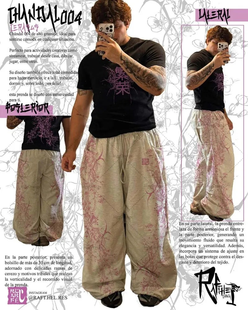 Casual Fashion Harajuku Hip-hop Gothic Punk Oversized Wide-leg Pants Men Y2K Streetwear Trousers Rock Baggy Straight Pants Women