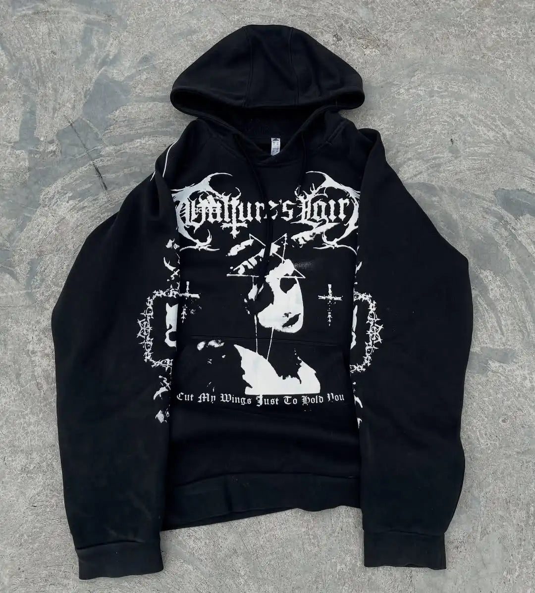 Niche Abstract Art Graffiti Watercolor Painting Oversized Printed Cotton Sweatshirts Men and Women Popular Street Tops Hoodies