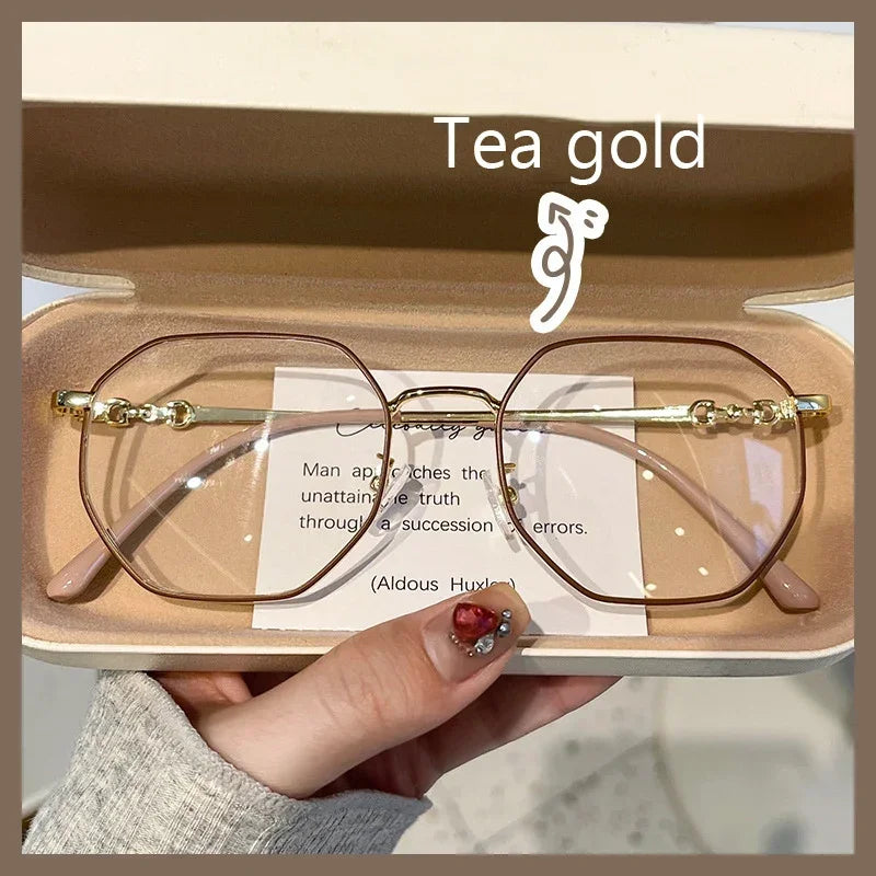 Luxury Anti-blue Light Myopia Glasses Trendy Women's Minus Diopter Eyewear Fashion Near Sighted Glasses Prescription Eyeglasses