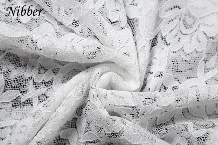 Nibber Lace up Woman Letter Print Bodysuits U Collar Hollow Out Long Sleeves Skinny Mesh Look Slimmer Korean Hottie Outfits