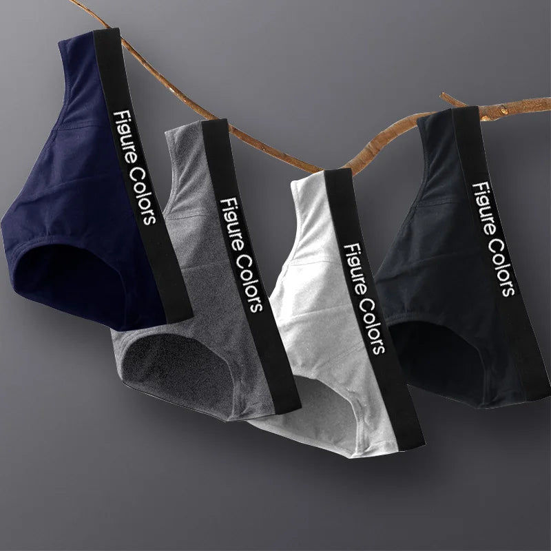 4pcs Men's Briefs Underwear Sexy Antibacterial Men's Panties Underpants Male U Convex boxer briefs for Man Absorbent Elastic