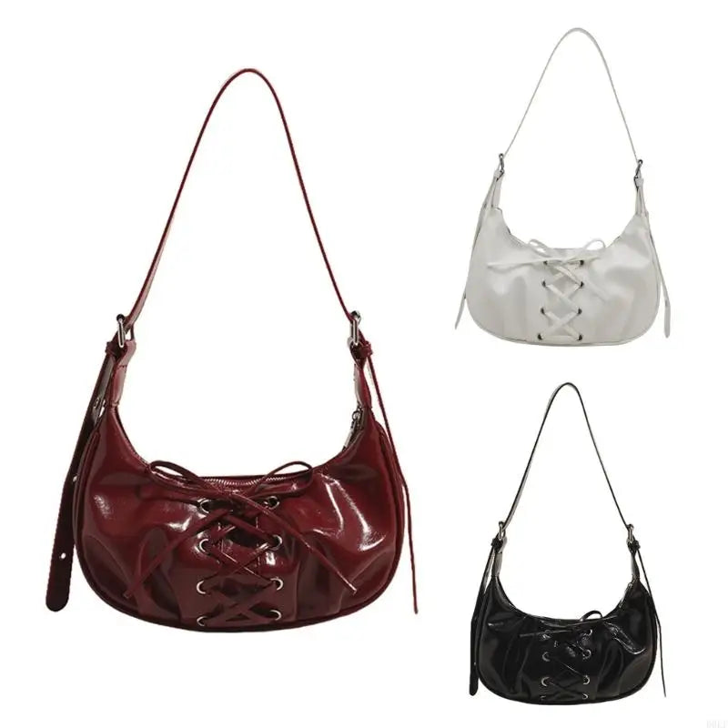 D0LF Shoulder Bag for Women Girls Trendy Evening Clutch Purse Pu Leather Under the Arm Purses Slings Bag Handbag Saddles Bag