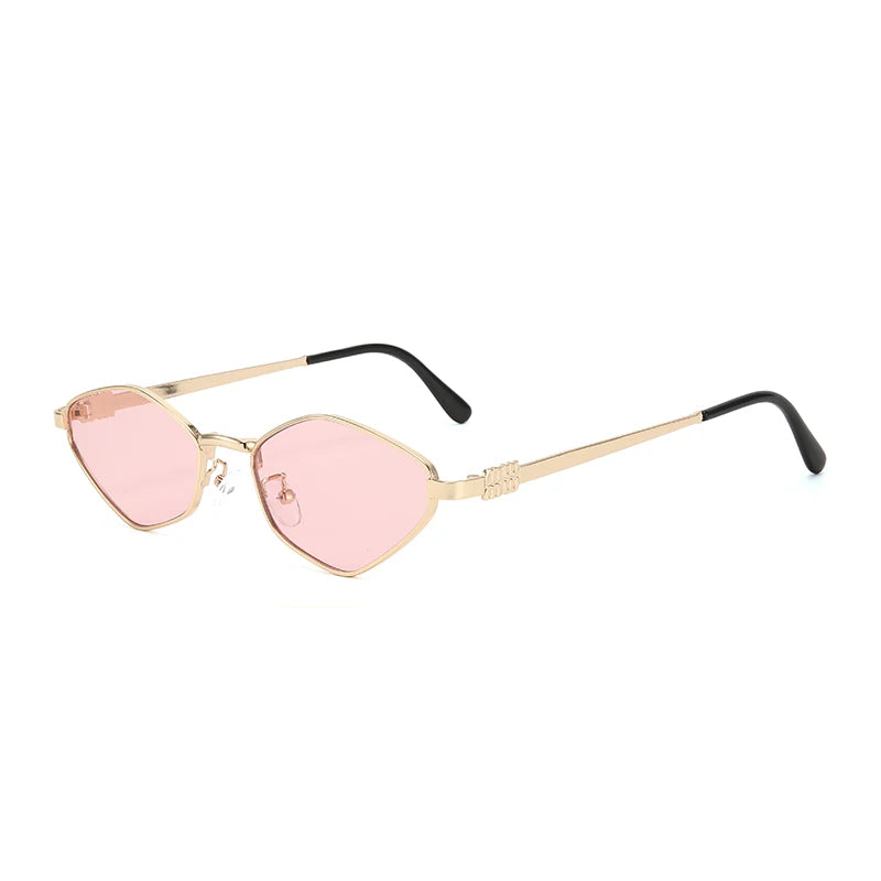 Women Metal Sunglasses Men 2025 Brand Fashion Vintage Hexagonal Ladies Sun Glasses Shades Unique Metal Frame Punk Eyewea