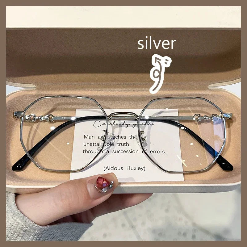 Luxury Anti-blue Light Myopia Glasses Trendy Women's Minus Diopter Eyewear Fashion Near Sighted Glasses Prescription Eyeglasses