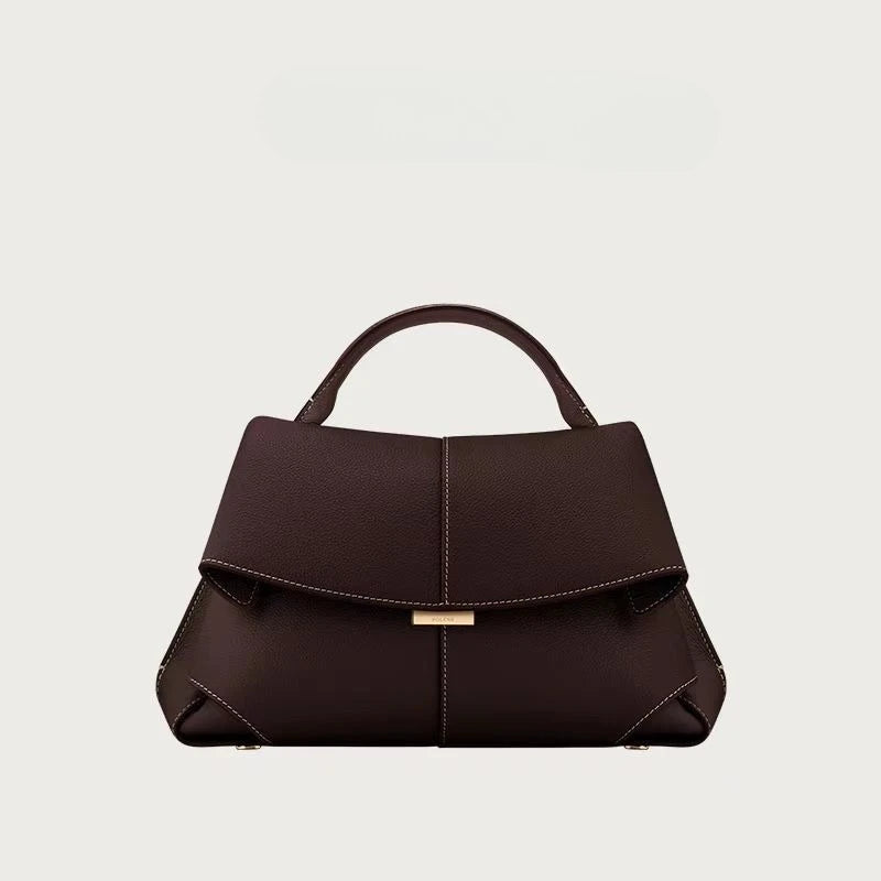 French niche hand-held diagonal cross women's bag new trend Mokki series fashionable pleated smile bag