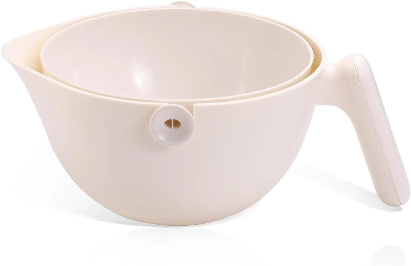 Dual-Layer Rotating Colander with Wash Bowl Premium Food Strainer for Pasta Fruits and Vegetables BPA-Free Kitchen Innovation
