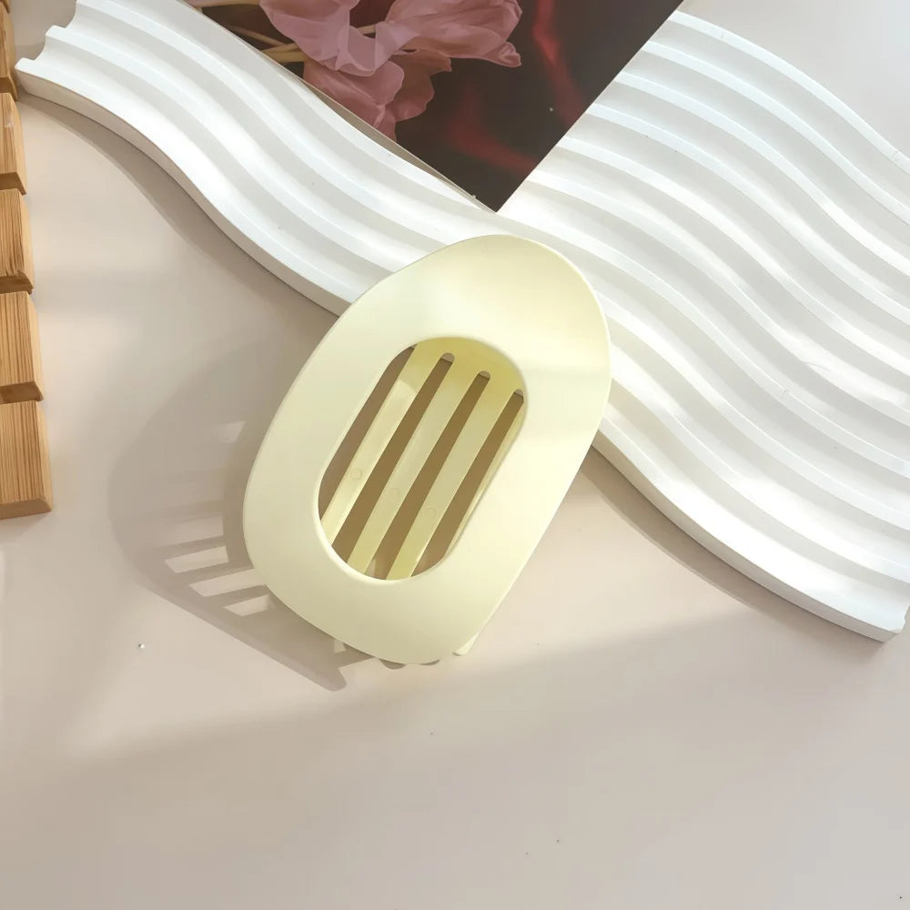 PC Hair Claw Clip for Women New Design Leopard Matte Curved Flat Styling Barrettes Acrylic Lying Down Hair Accessories