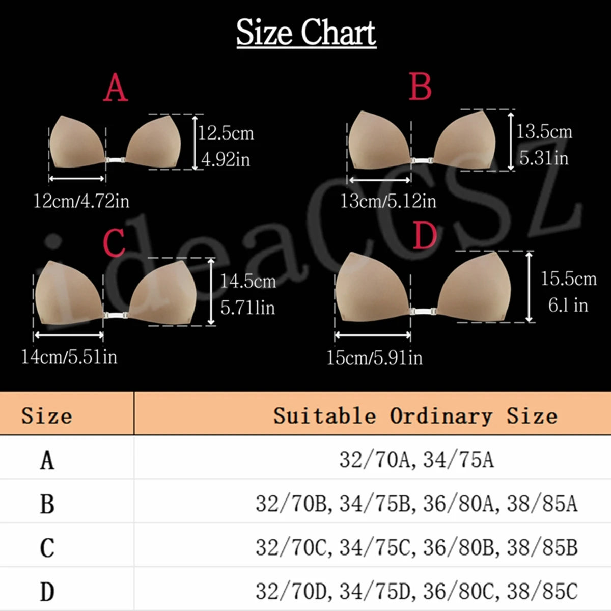 Sticky Bra for Women Backless Wedding Dress Silicone Plunge Deep U Neck Adhesive Bras Lift Boob Invisible Underwear Nipple Cover