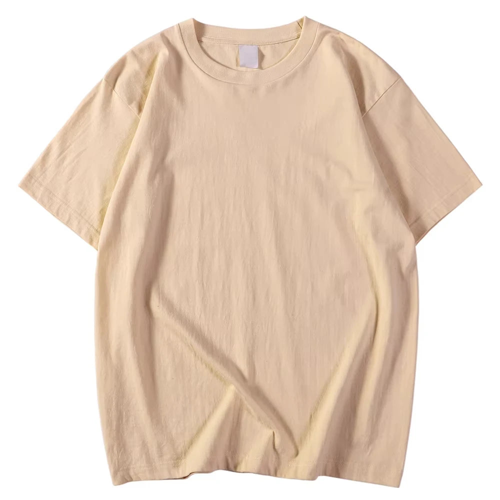 New Candy Color 100% Cotton T-Shirts Men Women 14 Colors Oversized Short Sleeves High Quality Brand Tee Clothing Soft T Shirts