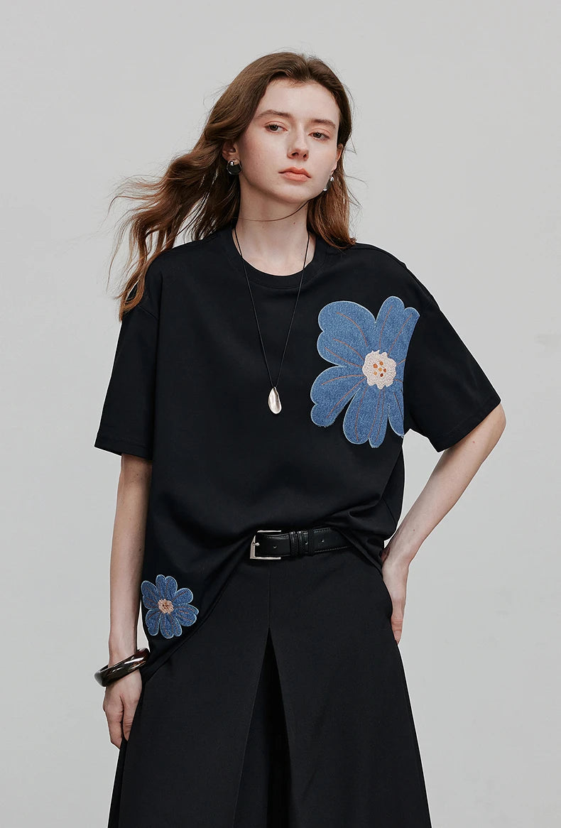 TOYOUTH Women Short Sleeve T shirt 2025 Spring New Tops 8521034