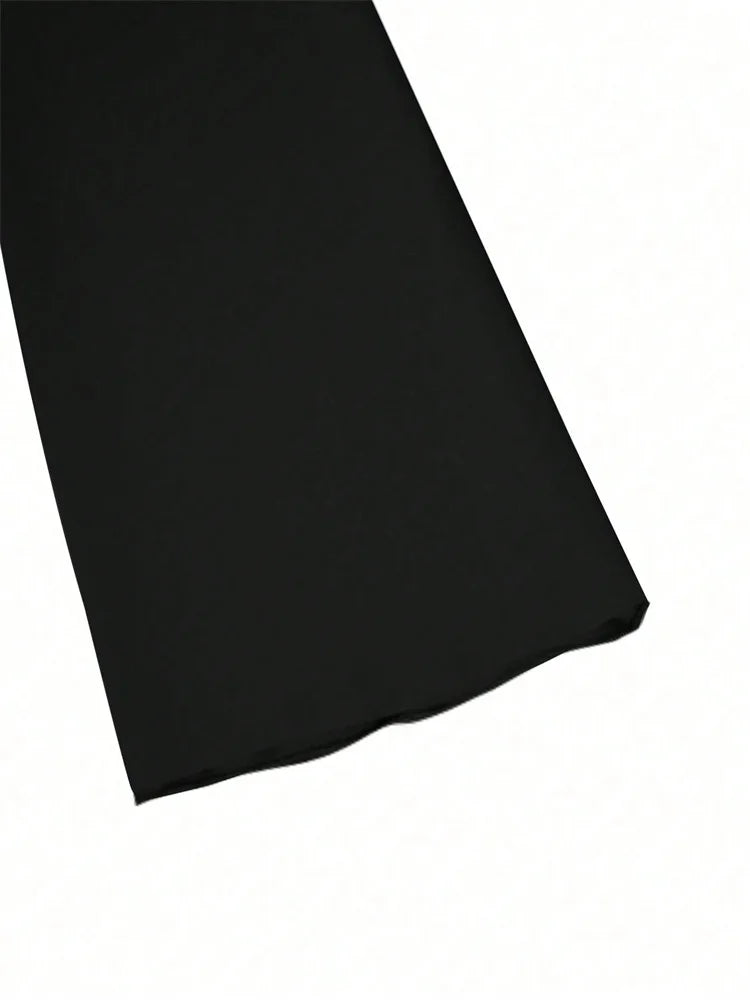 Women's Solid Color Ruffle Hem Flare Long Sleeve Bodysuit Autumn Winter 2024 Round Neck Plain Ruched Slim Fit Romper Top