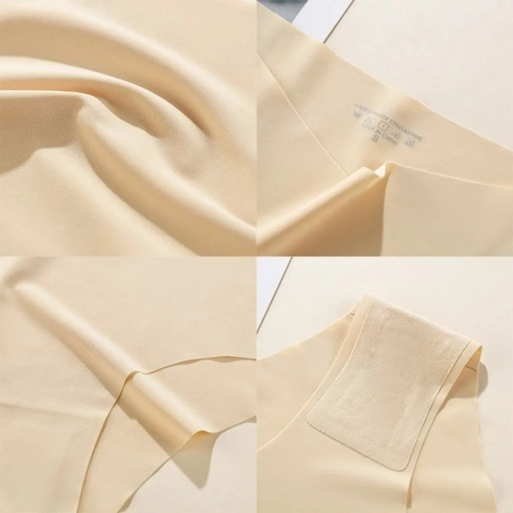 ZXYOUPING Ice Silk Seamless Bra and panty set, Beautiful Back Push-up Bra,Comfortable No Steel Rims Adjustable Plus Size Wireles