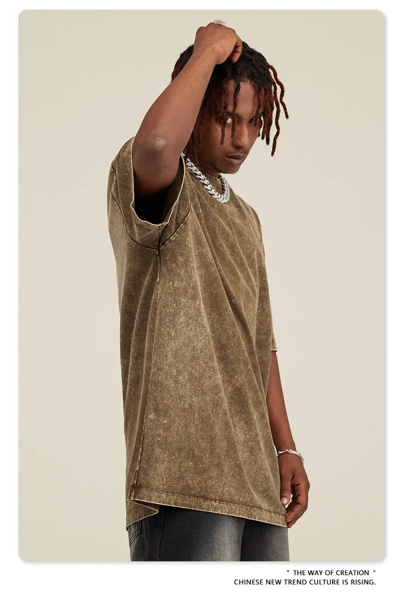 Anime Hunter x Hunter T Shirt Vintage Washed Phantom Troupe T-shirts Oversized Streetwear Manga Chrollo Lucilfer Tops Tees Man