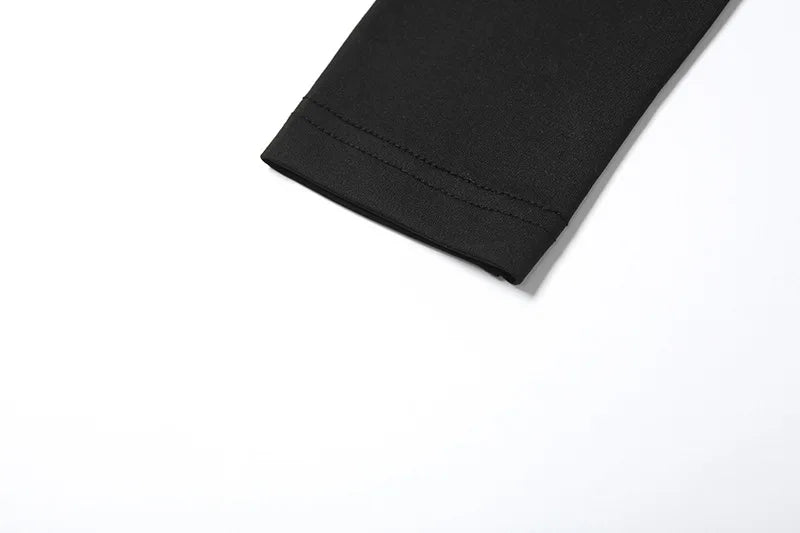 Goth Dark Hollouw Out Long Sleeve Skinny Bodysuit Women Y2K Grunge Mesh Patchwork Playsuits Mall Goth Fashion Street Bodysuits