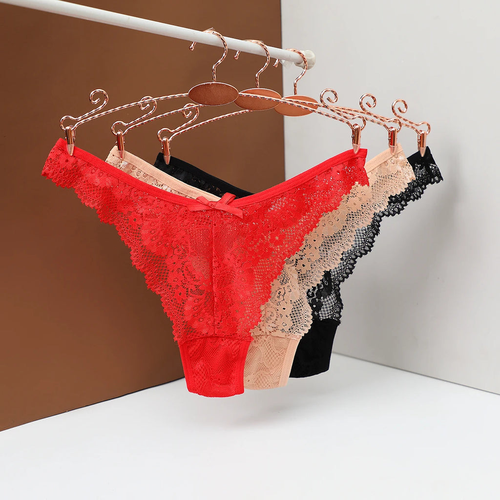 Sexy Lace Thong Womens Panties Seamless Panty Mesh Underpant Ladies Lingerie Women Transparent Erotic Panties