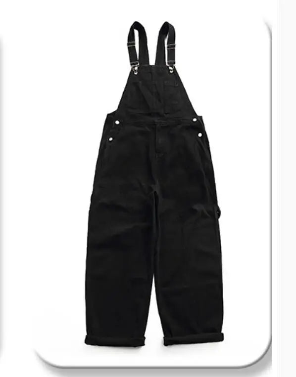 Retro American Design Denim Overalls Straight Loose Workwear Pants ex Couple Ameika Straight Leg Jeans Youth Trend